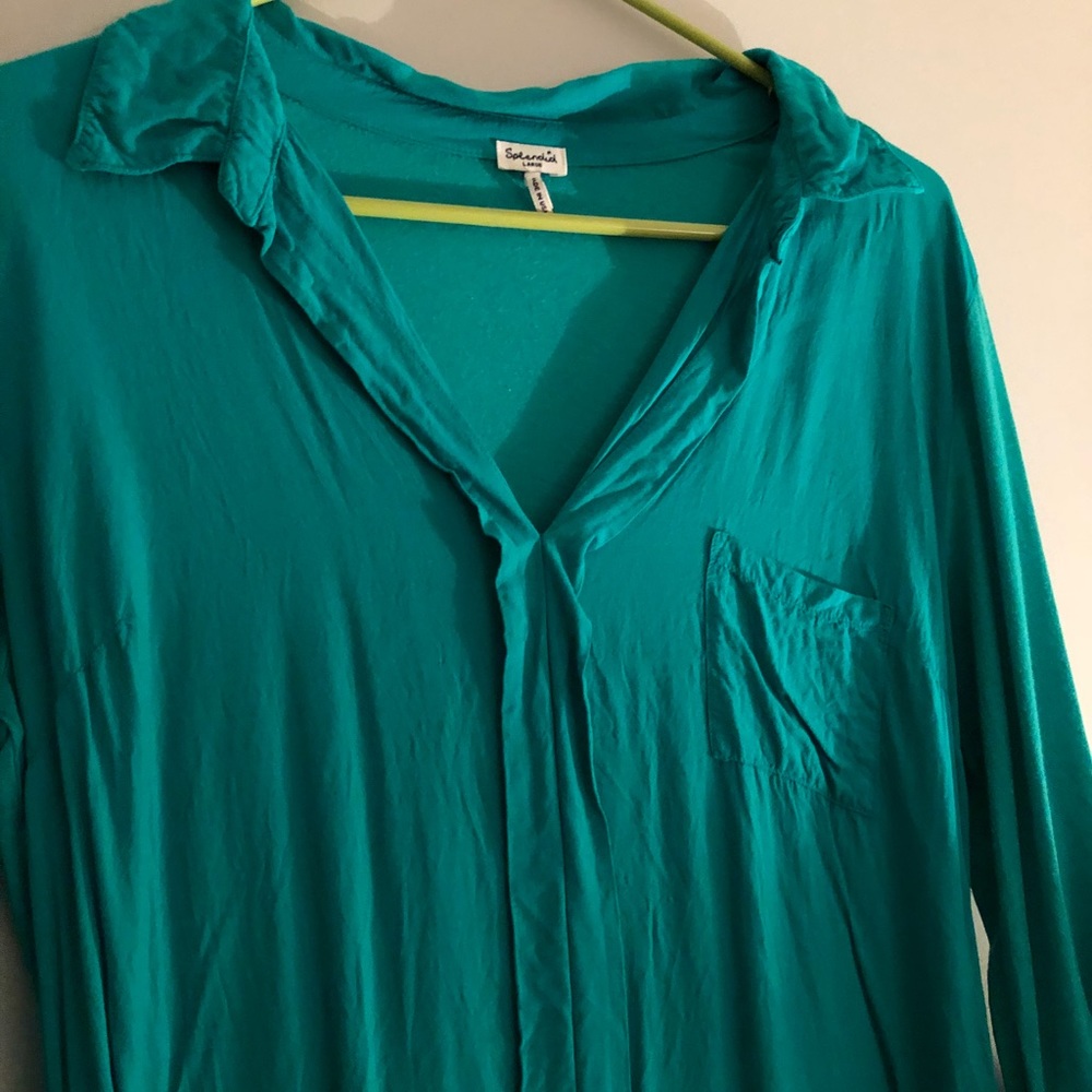Beautiful emerald blouse from Splendid